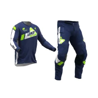 LEATT (НОВИНКА 20244) КОМПЛЕКТ (КОМПЛЕКТ) СОРОЧКА + ШТАНИ MOTO RIDE KIT 3.5 JUNIOR BLUE КОЛІР GRANATOWY/BIALY/ZIELONY FLUO РОЗМІР S (120/130CM)