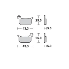 MOTO-MASTER КОЛОДКИ ДИСКОВІ ТОРМОЗНІ KH325 SINTER METAL OEM: 11 (SINTERPRO RACING) KTM SXE -5 ELECTRIC 19- SX 50 09-, SX 65 04-08, HUSQVARNA EE-5 19-, CR 50 06-, SM 50- 10-, TC 50 17-, ПЕРІД/ЗАД