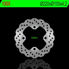 NG ДИСК ТОРМОЗНИЙ ЗАД KAWASAKI ER 6F/N 06-17, ZX 6R 02-17, KLE 650 07-14, Z 750 03-06, ZX 9R 98-03, ZX 10R 104-10 (220X100X4,2MM) (4X10,5MM) WAVE