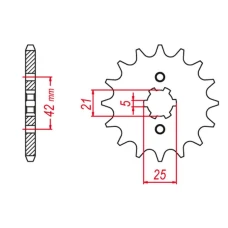 ПЕРЕДНЯ ЗІРКА GROSSKOPF CHT 569 13 YAMAHA YZ 250 '82-'98, YFM 350 '87-'13 (JTF569.13)