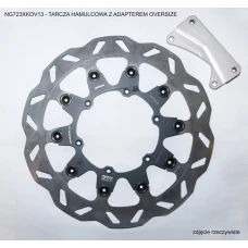 NG ДИСК ТОРМОЗНИЙ ПЕРІД Z ADAPTEREM OVERSIZE (320X118X5) YAMAHA YZ 125 '00-'12,YZF 450 '03-'04, WRF 426/450 '03-'17, SUZUKI RM 125/250 '96-'09