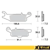 PROX КОЛОДКИ ДИСКОВІ ТОРМОЗНІ KH444 YAMAHA YFM 550 GRIZZLY '11-14, YFM 700 GRIZZLY '07-18 ПЕРІД ПРАВАЯ - зображення 2