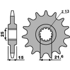 ПЕРЕДНЯ ЗІРКА PBR CHT 2082 16 18NC KAWASAKI ZX6R '95-'97 (JTF1515.16) (LANC. 525) (STD.+1)