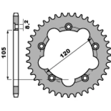 ЗАДНЯ ЗІРКА PBR 380 42 F GILERA 50 (90-94)
