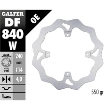 GALFER 2023/12 ДИСК ТОРМОЗНИЙ ЗАД TM RACING MX 125-530 15-21, EN 125-530 '15-21, SMR 450/530/660 '15- (240X114X4MM) (4X6,25MM) WAVE