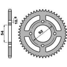ЗАДНЯ ЗІРКА PBR 4570 60 F YAMAHA TZR 50 X-POWER 07-12 (LANC. 420) (JTR1078.60)