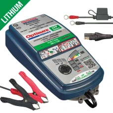 OPTIMATE ЗАРЯДНИЙ ПРИСТРІЙ АКУМУЛЯТОР OPTIMATE LITHIUM LFP SELECT AMPMATIC 12.8V 9.5A / 16V 7.5A, 3-120AH, LFP / LIFEPO4, SAE (EL)
