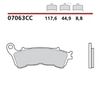 BREMBO 2026/03 КОЛОДКИ ДИСКОВІ ТОРМОЗНІ KH388 SCOOTER КАРБОН CERAMIC CC (POLMETALICZNE) ПЕРІД/ЗАД (ECE R90)