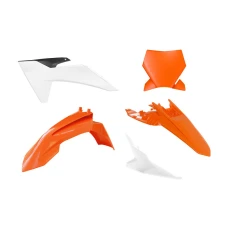 RACETECH (RTECH) 2024/12  PLASTIC KIT 5 PCS ОРИГІНАЛ COLOUR KTM ПОМАРАНЧЕВИЙ КОЛІР - WHITE - BLACK KTM SX 65 2024=>2025