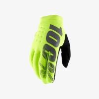 100 ПРОЦЕНТ (2023) РУКАВИЦІ CROSS/ENDURO МОДЕЛЬ BRISKER SOFTSHELL КОЛІР ЖОВТИЙ FLUO РОЗМІР L STARY КОД 10016-004-12