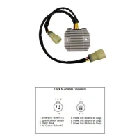 DZE РЕГУЛЯТОР НАПРУГИ KAWASAKI ZX-6R 600 '00-'02; ZX-6RR 600 '03-'04; ZX-6R 636 '03-'04 (35A) (21066-1125)