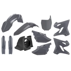 POLISPORT КОМПЛЕКТ ПЛАСТІКОВ YAMAHA YZ 125/250 '02-'21 RESTYLING (YZ 125/250 '21) Z PLASTRONEM КОЛІР КОЛІР СІРИЙ NARDO GREY