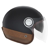 NOX ПРЕМІУМ-КЛАС ШОЛОМ ВІДКРИТИЙ JET HERITAGE LEATHER КОЛІР CZARNY/BRAZOWY РОЗМІР XL