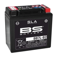 BS АКУМУЛЯТОР BB7L-B2 (FA) (YB7-B2) 12V 8AH 135X75X133 BEZOBSLUGOWY - ZALANY (100A) (6)