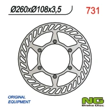 NG ДИСК ТОРМОЗНИЙ ПЕРІД GAS GAS ENDURO CROSS 125/200/250/300/400/450/515 (260X108X3,5)