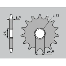 ПЕРЕДНЯ ЗІРКА GROSSKOPF CHT 565 12 KAWASAKI KXF 450 '06-, YAMAHA YZF 400/426/450 (JTF565.12)