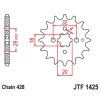 JT ЗІРОЧКА ПЕРІД 425 15 SUZUKI GSXR 125 17-18, RG 80 86-87, GSX 125S 17-18 (JTF1425.15) (LANC. 428) - ЗАМІНЮЄ JTF425.15 - зображення 1