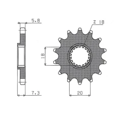 ПЕРЕДНЯ ЗІРКА SUNSTAR CHT 432 12 SUZUKI RM 125 '92-'07, RMZ 250 '10-'12 (JTF427.12) (LANC. 520) (43212JT)