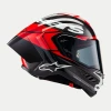ALPINESTARS ШОЛОМ SUPERTECH R10 ЕЛЕМЕНТ BLACK\/CARB\/FLUO RED\/WHITE M - зображення 3