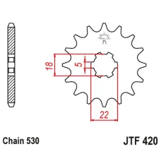 ПЕРЕДНЯ ЗІРКА JR CHT 420 15 SUZUKI GT 500 '75-78', T500 '68-75' (42015JT) (LANC. 530) ПІД ЗАМОВЛЕННЯ