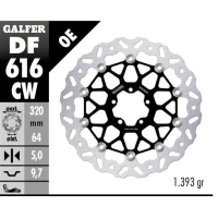 GALFER ДИСК ТОРМОЗНИЙ ПЕРІД KTM 890SMT '23-'25 (WAVE FLOATING) (320X64X5MM)