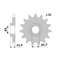 JT ЗІРОЧКА ПЕРІД 2051 14 YAMAHA TT 250 '93-04' (205114JT) (LANC. 520)
