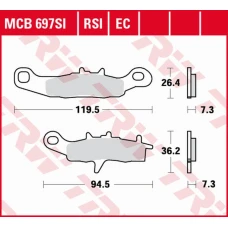 TRW LUCAS ZF КОЛОДКИ ДИСКОВІ ТОРМОЗНІ KH258 SIMTER OFFROAD KAWASAKI KX 80/85 '97-, KX 100 '97-'09, KLR 250 '99-'12, SUZUKI RM 85 '05-, ПЕРІД