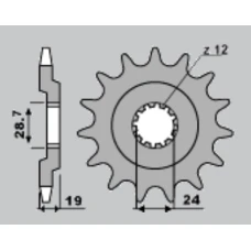 ПЕРЕДНЯ ЗІРКА CHT 529 17 529 15 KAWASAKI ZX 10 88-90 (526-17) (LANC.532)