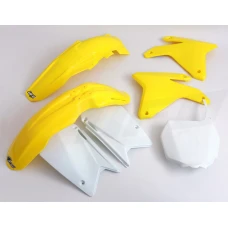 UFO КОМПЛЕКТ ПЛАСТІКОВ SUZUKI RMZ 450 '05-'06 КОЛІР OEM (BIALY/ZOLTY) (SU404E999)