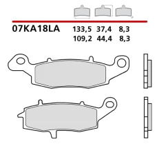BREMBO 2026/03 КОЛОДКИ ДИСКОВІ ТОРМОЗНІ KH231 SINTER LA (SPIEK METALICZNY) ПЕРІД (ECE R90)