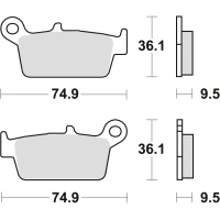 TRW LUCAS КОЛОДКИ ДИСКОВІ ТОРМОЗНІ KH131 SINTER OFFROAD (WYCZYNOWE) HONDA CRF 230 08-10, XR 250 88-97, XR 600 91-99, YAMAHA WR 125 98-07, ЗАД (АКЦІЯ)