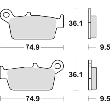 TRW LUCAS КОЛОДКИ ДИСКОВІ ТОРМОЗНІ KH131 SINTER OFFROAD (WYCZYNOWE) HONDA CRF 230 08-10, XR 250 88-97, XR 600 91-99, YAMAHA WR 125 98-07, ЗАД (АКЦІЯ)