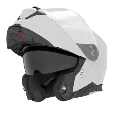 NOX FLIP-UP HELMET NOX ШОЛОМ SZCZEKOWY (FLIP-UP) Z БЛЕНДА N967 SOLID КОЛІР БІЛИЙ БЛИСК РОЗМІР XL