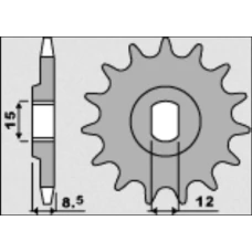 ПЕРЕДНЯ ЗІРКА GROSSKOPF CHT 2240 13 (224013) KTM SX 50/SX 50 МІНІ '02- , SX-E5 E-BIKE '19-, GASGAS MC 50 MC-E E-BIKE 21-, HUSQVARNA TC 50 '17, TC 50 МІНІ '18-. EE 5 E-BIKE '19- (LANC.415)