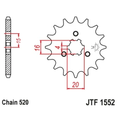 ПЕРЕДНЯ ЗІРКА JR CHT YAMAHA YTM 200 '83-85' ( (LANC. 520) ПІД ЗАМОВЛЕННЯ