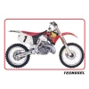 TECNOSEL (BLACKBIRD) ПОКРИВКА\/ПОКРИВКА NA СИДІННЯ HONDA CR 125 '93-'97, CR 250 '92-'96, REPLICA TEAM HONDA '95 США, ЧЕРВОНИЙ\/ЧОРНИЙ, ЛОГОТИП TECNOSEL - зображення 2