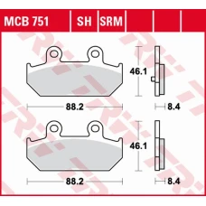 TRW LUCAS ZF КОЛОДКИ ДИСКОВІ ТОРМОЗНІ KH412 SINTER SUZUKI AN 250 SKY WAWE '07-'08, AN 400 BURGMAN '07-, AN 650 BURGMAN '04-, ЗАД