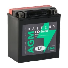 АКУМУЛЯТОР МОТОЦИКЛЕТНИЙ LANDPORT YTX16-BS