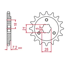 ПЕРЕДНЯ ЗІРКА GROSSKOPF CHT 437 14 SUZUKI DR600/650 '85-'95 (+1) (JTF437.14)