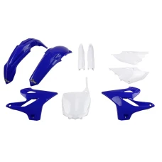 UFO КОМПЛЕКТ ПЛАСТІКОВ (ПОВНИЙ KIT) Z OSLONAMI ТЕЛЕСКОПІЧНИЙ (АМОРТИЗАТОРІВ) YAMAHA YZ 125 '15-'21, YZ 250 '15-'21 КОЛІР OEM (NIEBIESKI/BIALY) (YA319E999)