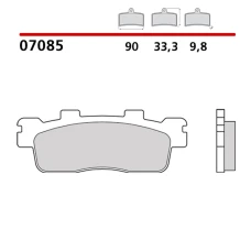 BREMBO 2026/03 КОЛОДКИ ДИСКОВІ ТОРМОЗНІ KH498 SCOOTER КАРБОН CERAMIC CC (POLMETALICZNE) ПЕРІД/ЗАД (ECE R90)