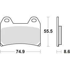 TRW LUCAS КОЛОДКИ ДИСКОВІ ТОРМОЗНІ KH244 SINTER APRILIA PEGASO 650 05-10, BMW F 800 GT / R / S / ST 08-16, KTM 790 ADV 19-, 1090 ADV 17-, SUZUKI GSX 1200 99-01, YAMAHA XTX 660 04-16 XJR 1200 94-98, ПЕРІД