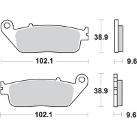 SBS КОЛОДКИ ДИСКОВІ ТОРМОЗНІ KH196 STREET EXCEL SINTER КОЛІР ЗОЛОТИЙ ПІДХОДИТЬ DO: HONDA CB 500, CTX 700, NC 750, VT 750, XL 600V, ПЕРІД