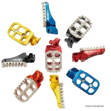 ACCEL ПІДНІЖКИ YAMAHA YZ/YZF/WRF '01-'17, АЛЮМІНІЙ T7075+STAL, КОЛІР СИНІЙ, РЕГУЛЬОВАНА ШИРИНА (КОМПЛЕКТ. 2 ШТУКИ)