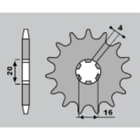 JR ЗІРОЧКА ПЕРІД 416 14 YAMAHA YZ 80 '93-'01, SUZUKI RM 80/85 '89-'21