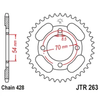 JT ЗІРОЧКА ЗАД 263 36 HONDA CT 100 '86-94'; PEUGEOT 110 VOX '13', KYMCO 110/125/150 (26336JT) (LANC.428) ПІД ЗАМОВЛЕННЯ