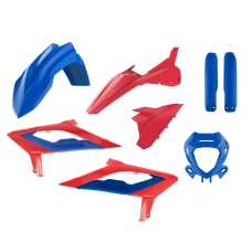 POLISPORT КОМПЛЕКТ ПЛАСТІКОВ (ПОВНИЙ KIT) BETA RR 2T/4T '23-'24 W КОМПЛЕКТІ ЗАХИСТ ФАРИ (8667300005) I КРИШКИ АМОТРТИЗАТОРІВ (8399100005) КОЛІР ЧЕРВОНИЙ СИНІЙ