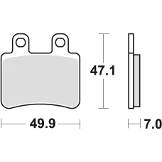 TRW LUCAS КОЛОДКИ ДИСКОВІ ТОРМОЗНІ KH350 ORGANIC YAMAHA DT 50 02-08, XT 125 05-12, ПЕРІД/ЗАД