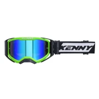 KENNY RACING ОКУЛЯРИ PERFORMANCE EVO 2 NEON GREEN  MIRROR LENS-LUSTRO КОЛІР ZIEOLNY FLUO/ BIALY/CZARNY