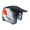 KENNY RACING 2025 ШОЛОМ ВІДКРИТИЙ JET МОДЕЛЬ MILES GRAPHIC BLACK\/ORANGE КОЛІР BIALY\/CZARNY\/SZARY\/POMARANCZOWY РОЗМІР M ( 57 - 58 CM ) - зображення 1